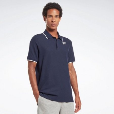 تيشيرت ريبوك بولو بيكيه للرجال لون كحلي - Reebok Men's Identity Piqué Polo Shirt T-Shirt- NAVY